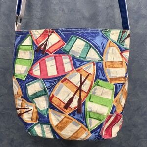 Paul‎ Brent Coastal Crossbody Bag Boat Print Nautical Shoulder Purse